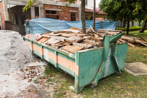 Business waste removal trucks operating in Clapham